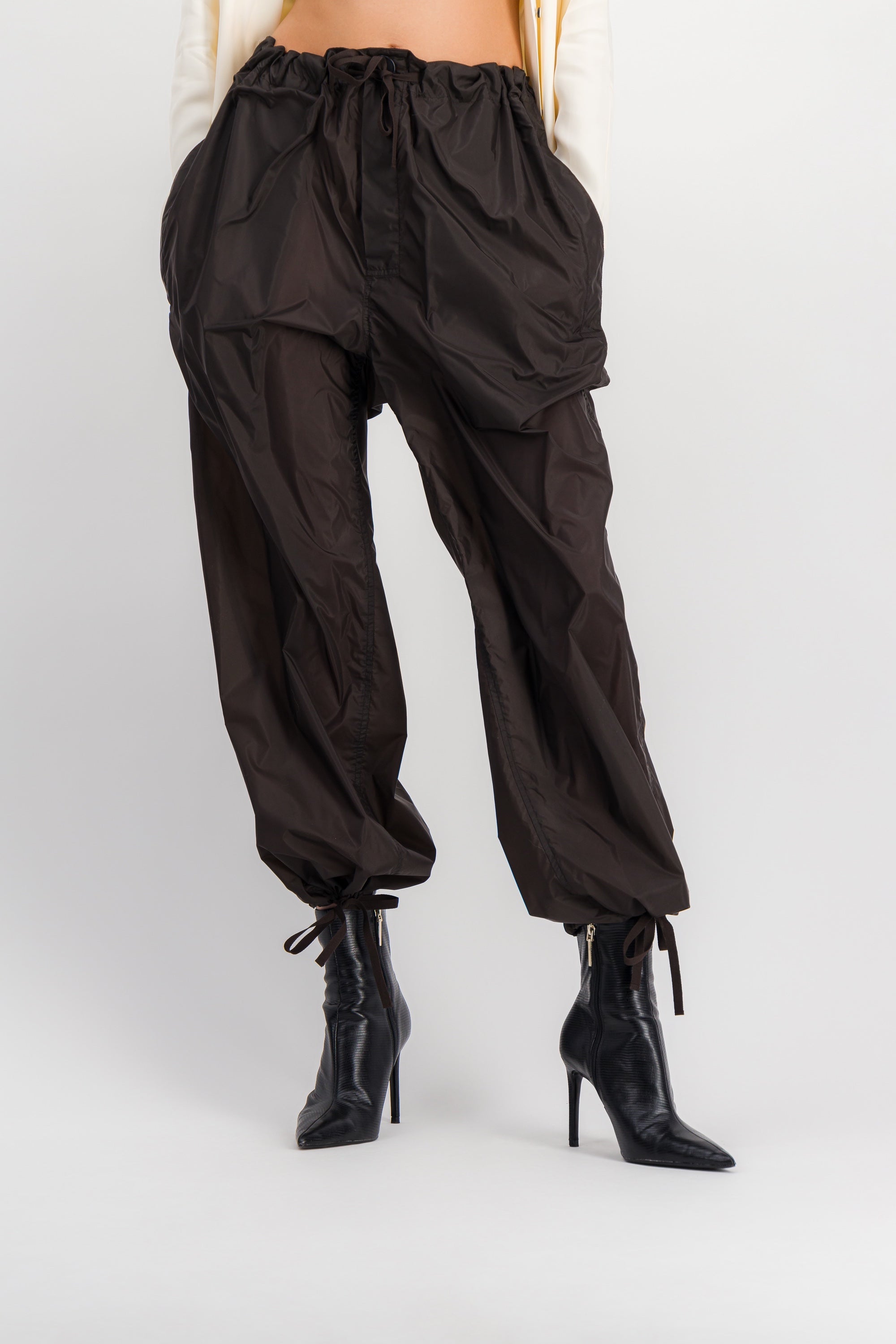 Maison Margiela - Transparent nylon loose wide leg pants